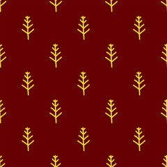 Christmas seamless tree pattern Doodle
