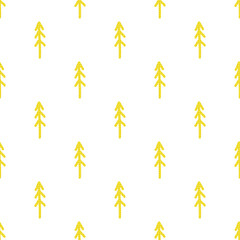 Christmas seamless tree pattern Doodle 
