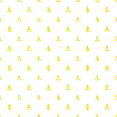 Christmas seamless tree pattern Doodle 