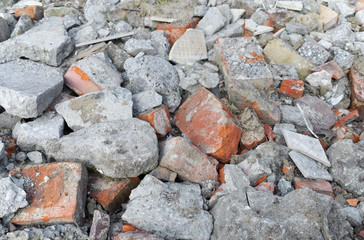 Discarded building rubble