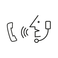 Speak and listen symbol