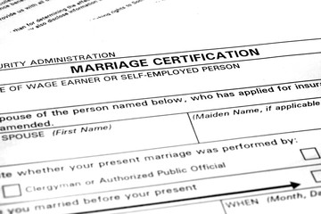 Marriage Certification Form