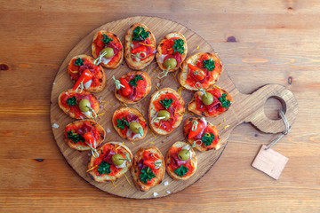 pinchos, tapas, spanish canapes, party finger food