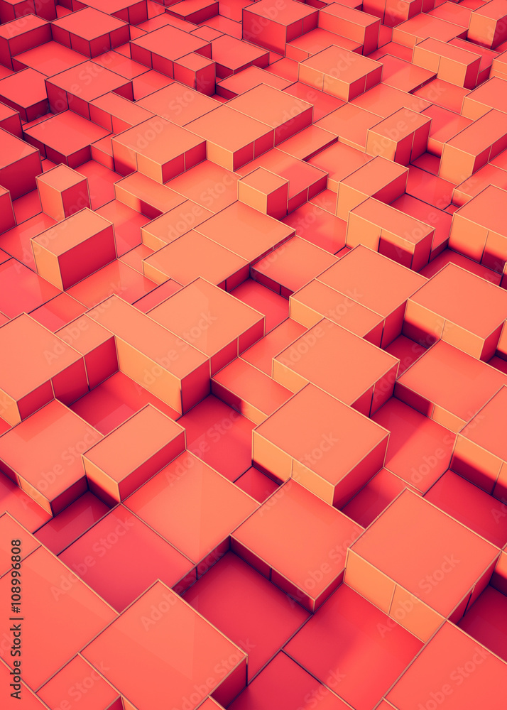 Poster square box shape pattern according to the size and proportion of the beautiful in the colorful