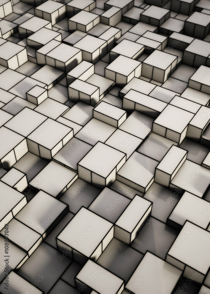 Poster square box shape pattern according to the size and proportion of the beautiful in the colorful