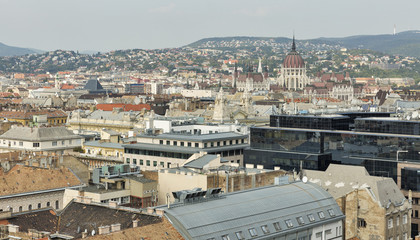 Obraz premium Aerial view of Budapest city, Hungary
