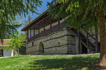 Fototapeta na wymiar Typical building of the nineteenth century in Temski monastery St. George, Pirot Region, Republic of Serbia