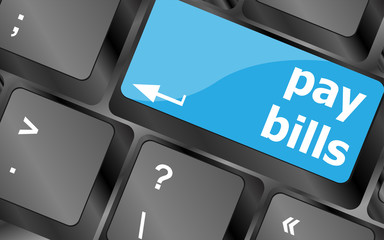 bills button on the computer keyboard. Keyboard keys icon button vector