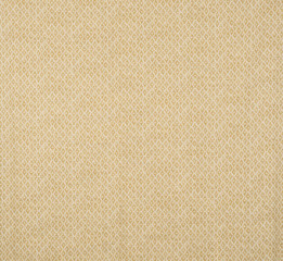 Diagonal, scalloped, yellow flower pattern on cotton, linen fabr