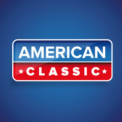 American Classic vector button