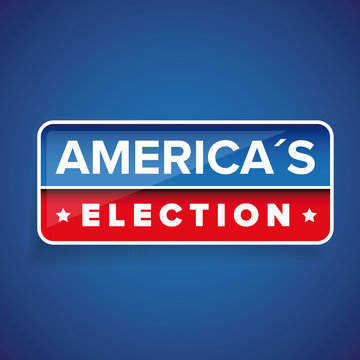 Americas Election vector button
