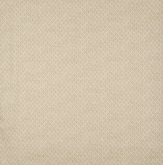 Diagonal, scalloped, cream diamond pattern on cotton, linen fabr