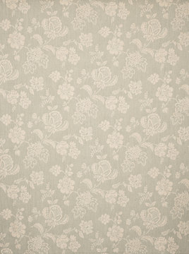 Gray Wallpaper with Floral Pattern Swatch