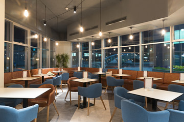 Restaurant in modern office building