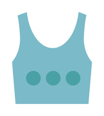 Blue top shirt vector isolated