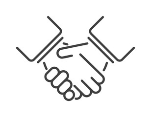 Friendship icon people sign team together teamwork vector line art.