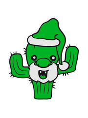 father christmas santa claus nicholas winter santa hat sweet cute little cactus gifts