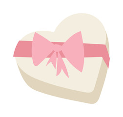 Gft box with ribbon vector. 