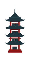 Beautiful china travel landmarks chinese temple vector. 