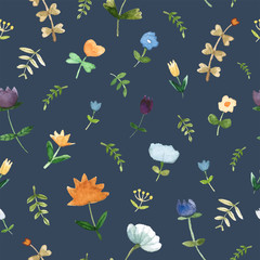  Floral watercolor pattern - illustration.