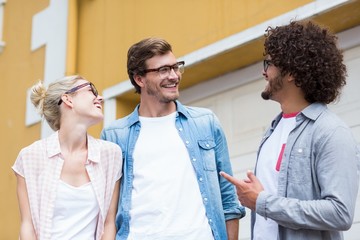 Fototapeta premium Friends interacting with each other