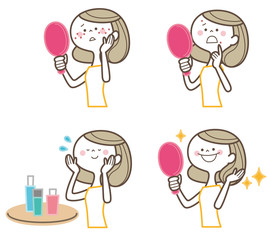 スキンケア　女性