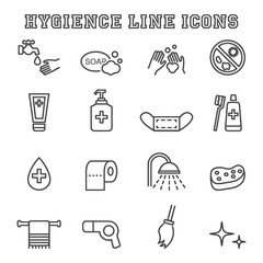 hygiene line icons