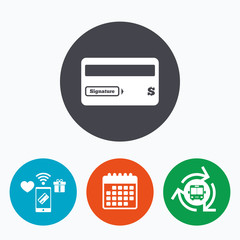 Fototapeta na wymiar Credit card sign icon. Debit card symbol.