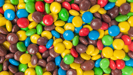 colorful candy.  pile of colorful chocolate  candy