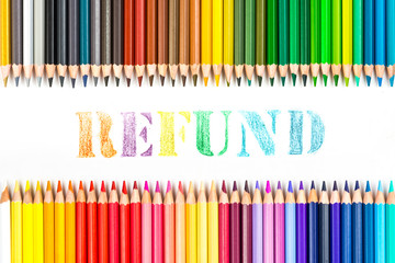 refund drawing by colour pencils