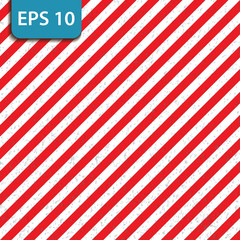 Abstract geometric diagonal striped pattern with red and white stripes. Vector Illustration