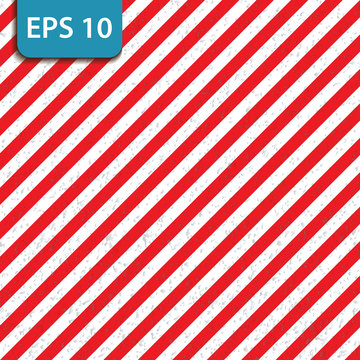 Abstract geometric diagonal striped pattern with red and white stripes. Vector Illustration