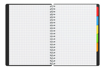 Personal Diary or Organiser Book with Blank Pages. 3d Rendering