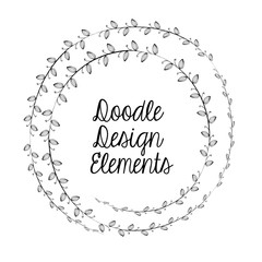 Flat illustration about Doodle design