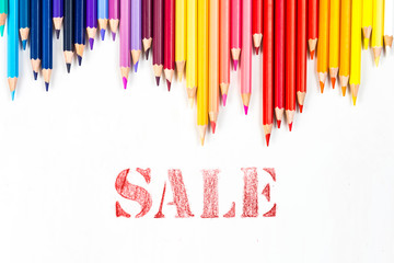 sale drawing by colour pencils