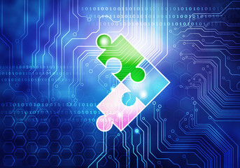 Circuit blue background