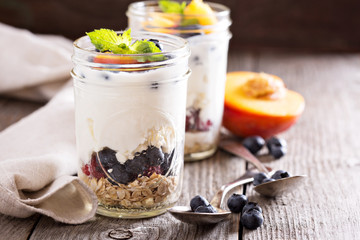 Vegetarian burger with egg and avocado