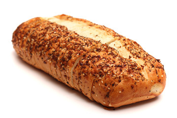 Italian Artisan White Bread on a White Background