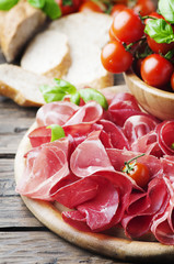 Italian Antipasto with ham and bresaola
