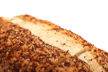 Italian Artisan White Bread on a White Background