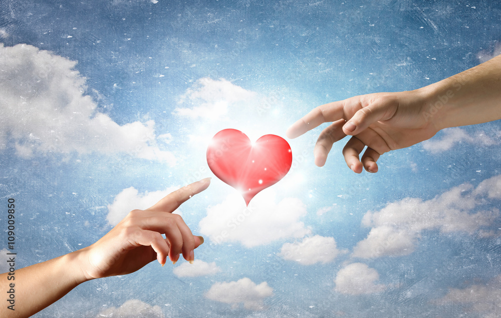 Wall mural love between two