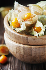 Fresh gooseberry on the vintage table