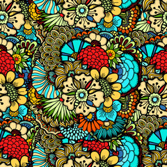 Flowers seamless pattern