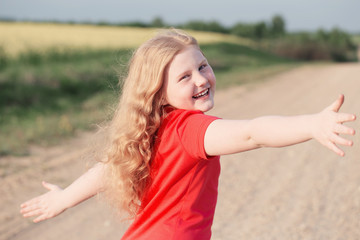 happy girl outdoor