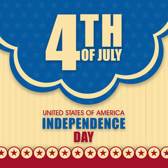 Poster or Banner for American Independence Day.