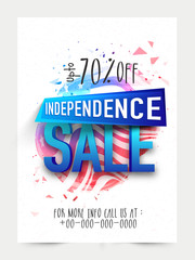 Sale Template for American Independence Day.