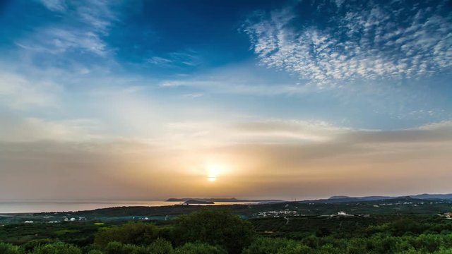 Sunrise over Chania (4k UHD timelapse)