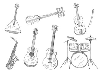 Sketchy musical instruments for arts design