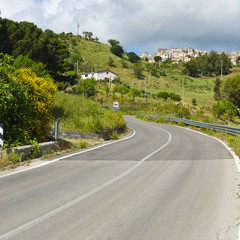 Asphalt Road in Sicily