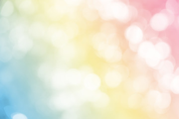 Colorfull ray bokeh glitter defocused lights abstract background.